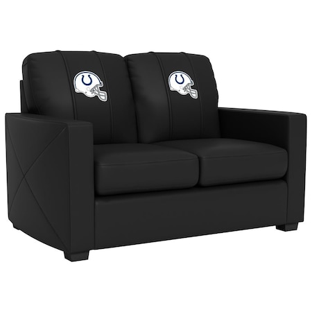 Dreamseat Silver Loveseat with Indianapolis Colts Helmet Logo XZ7759003LSCDBK-PSNFL20067